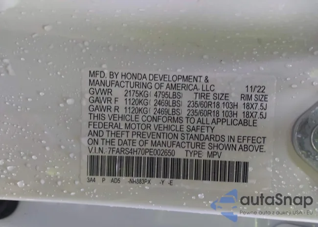 7FARS4H70PE002650: 43874332