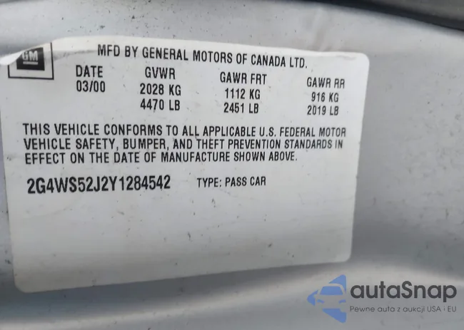 2G4WS52J2Y1284542: 43873504
