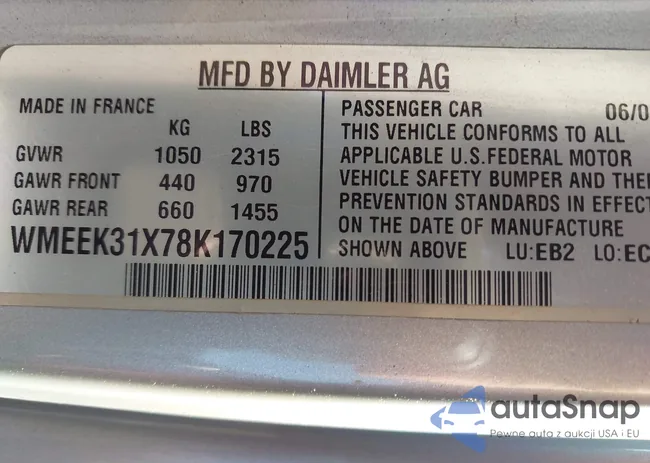 WMEEK31X78K170225: 43875278