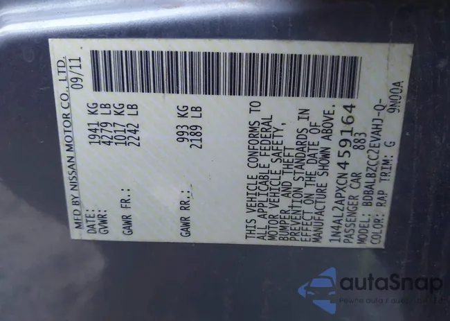 1N4AL2APXCN459164: 43875284