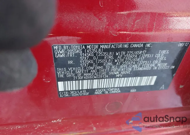 2T3DF4DV6CW229134: 43875319