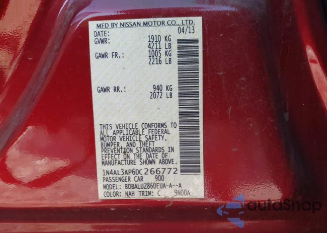 1N4AL3AP6DC266772: 43875359