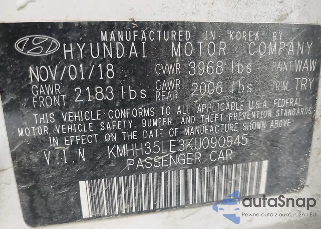 KMHH35LE3KU090945: 43875387