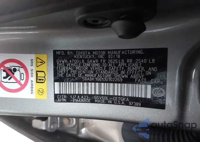 58ABK1GG1JU102269: 43874568