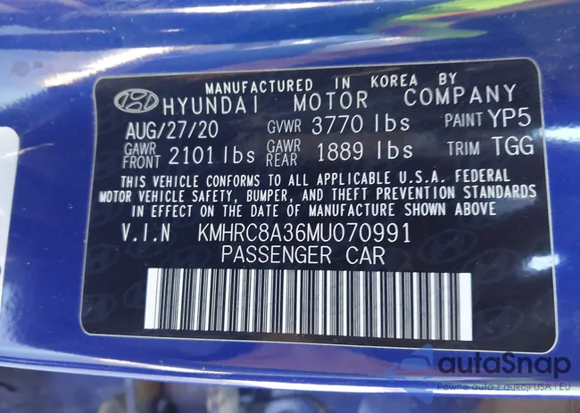 KMHRC8A36MU070991: 43874586