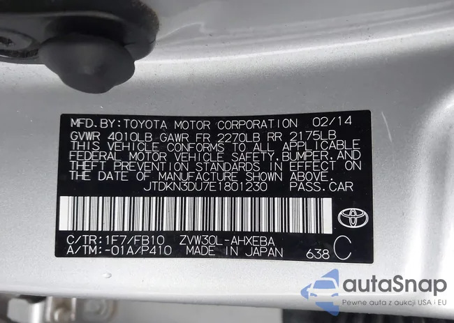 JTDKN3DU7E1801230: 43874590