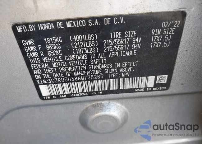 3CZRU5H38NM735265: 43874594