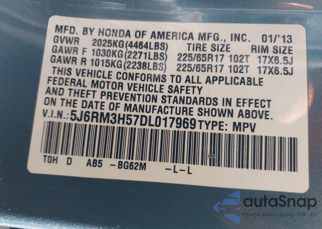 5J6RM3H57DL017969: 43874633