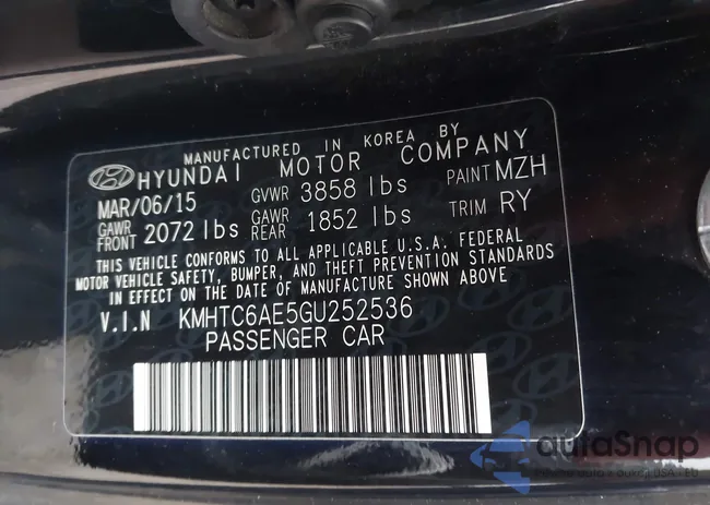 KMHTC6AE5GU252536: 43874812