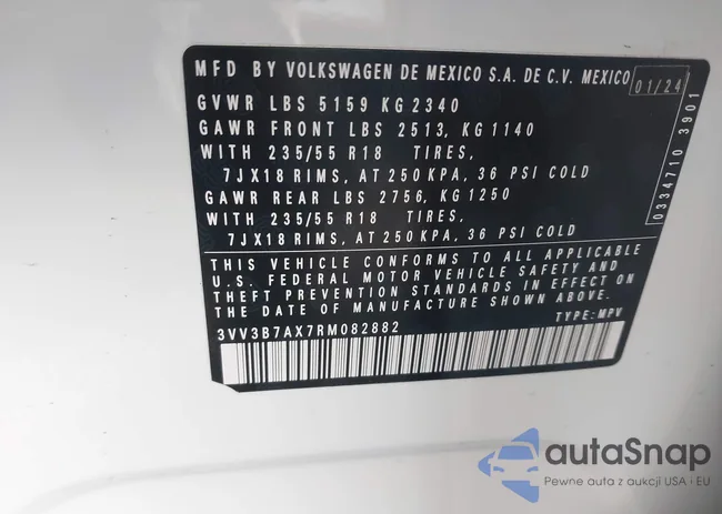 3VV3B7AX7RM082882: 43875473