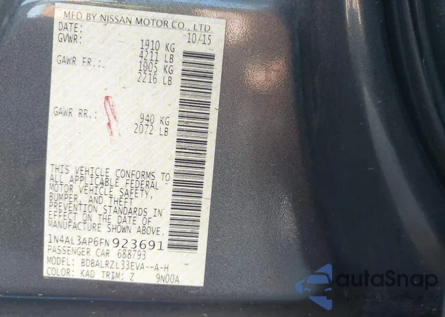 1N4AL3AP6FN923691: 43875637