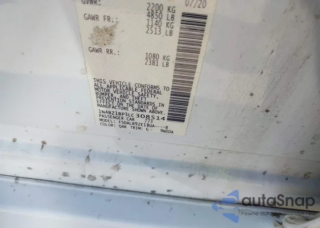 1N4BZ1BP3LC308514: 43875701