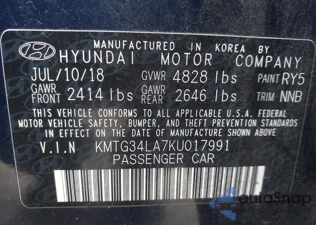 KMTG34LA7KU017991: 43876881