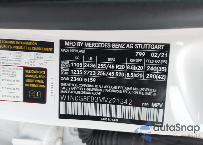 W1N0G8EB3MV291342: 43876931