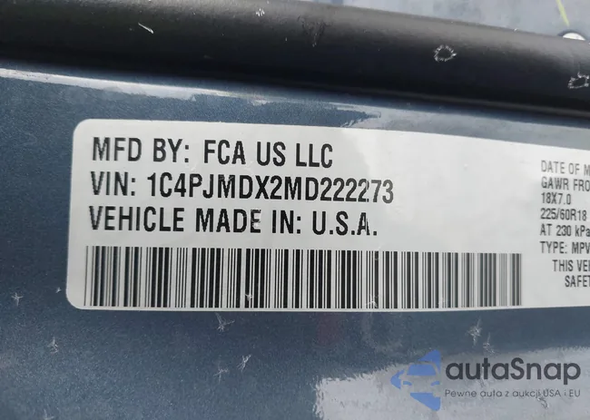 1C4PJMDX2MD222273: 43877019