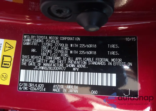 JTJYWRBZ8G2009977: 43877062