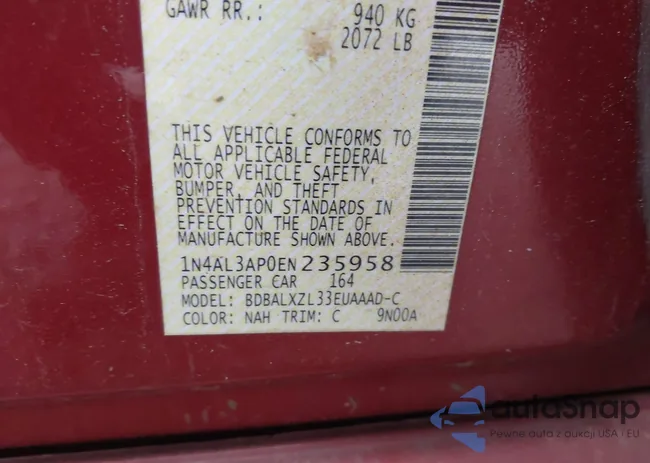 1N4AL3AP0EN235958: 43877084