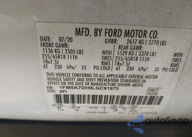 1FMSK7DH9LGC91973: 43876611