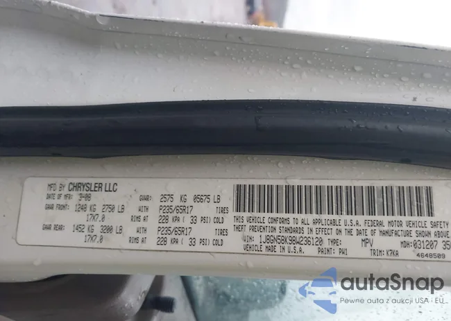 1J8GN58K98W236120: 43877991