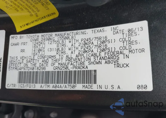 5TFMU4FN7DX018296: 43878134