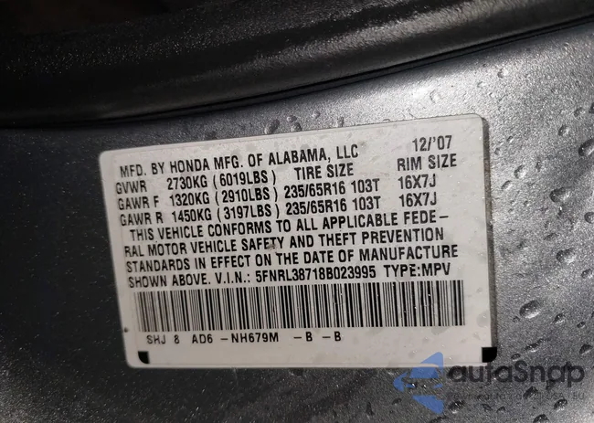 5FNRL38718B023995: 43878417