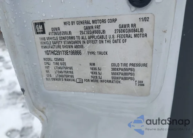 1GTHC29173E196866: 43877498