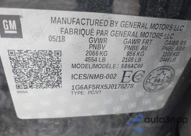 1G6AF5RX5J0178278: 43877534