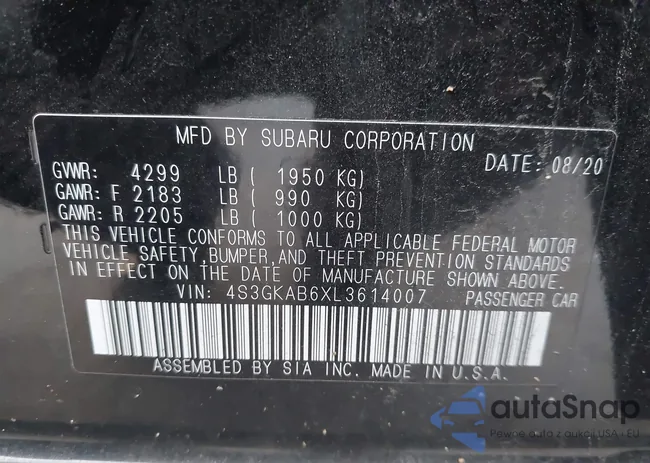 4S3GKAB6XL3614007: 43877573