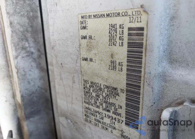 1N4AL2AP6CC199437: 43877762