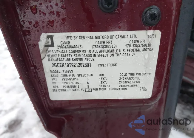 2GCEK19T921202801: 43877769