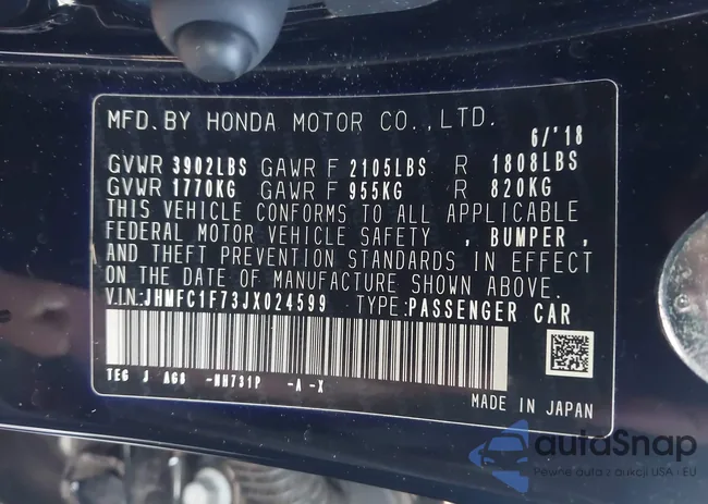 JHMFC1F73JX024599: 43879341