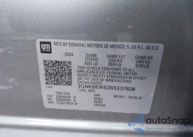 3GNKBERS3SS137828: 43879409