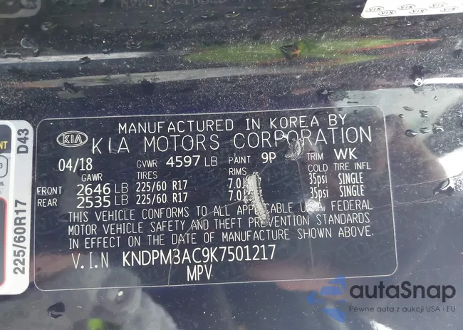 PM3AC9K7501217: 43878623