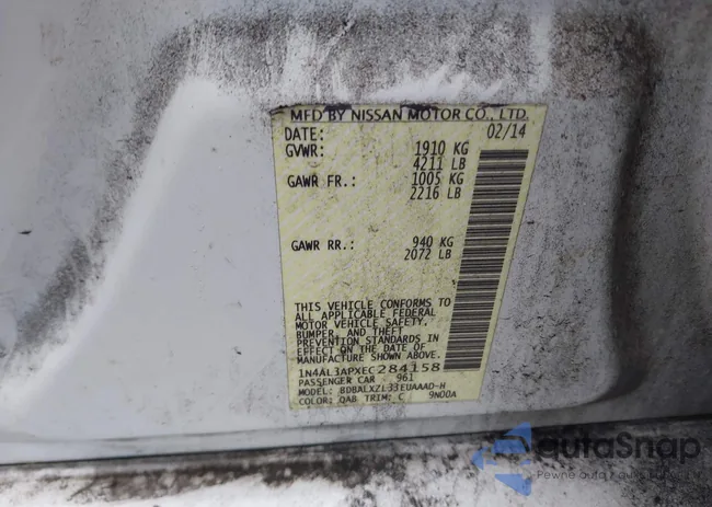 1N4AL3APXEC284158: 43878664