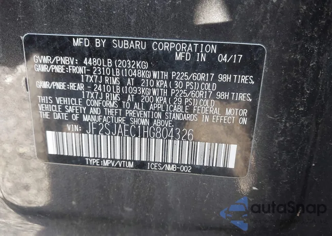 JF2SJAEC1HG804326: 43878685
