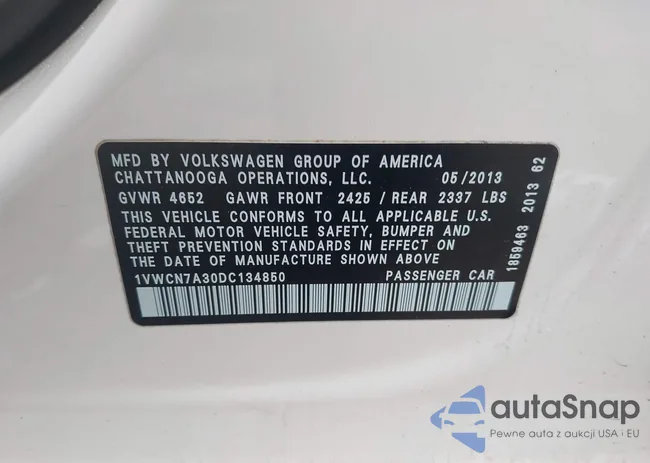 1VWCN7A30DC134850: 43880239