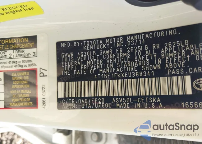 4T1BF1FKXEU388341: 43880372