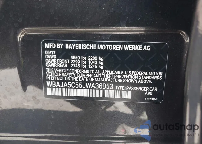 WBAJA5C55JWA36853: 43879563