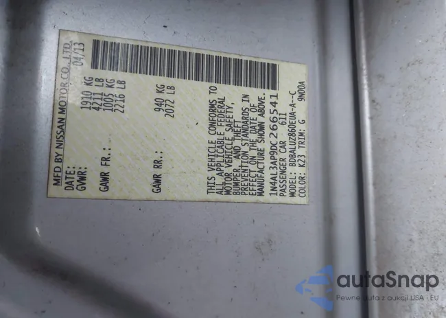 1N4AL3AP9DC266541: 43879609