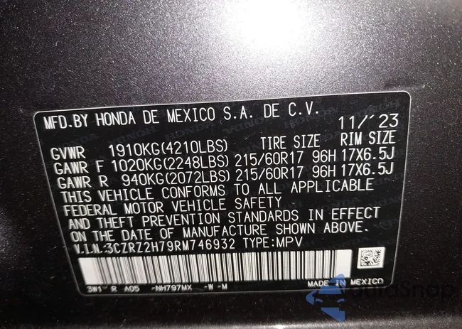 3CZRZ2H79RM746932: 43880963