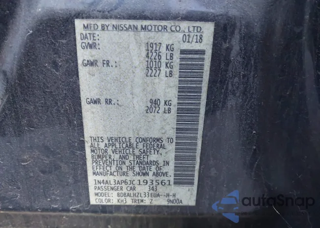 1N4AL3AP6JC193561: 43881053