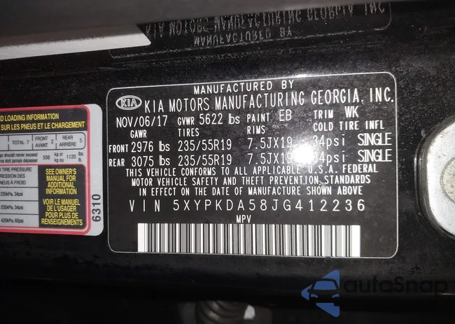 5XYPKDA58JG412236: 43881402