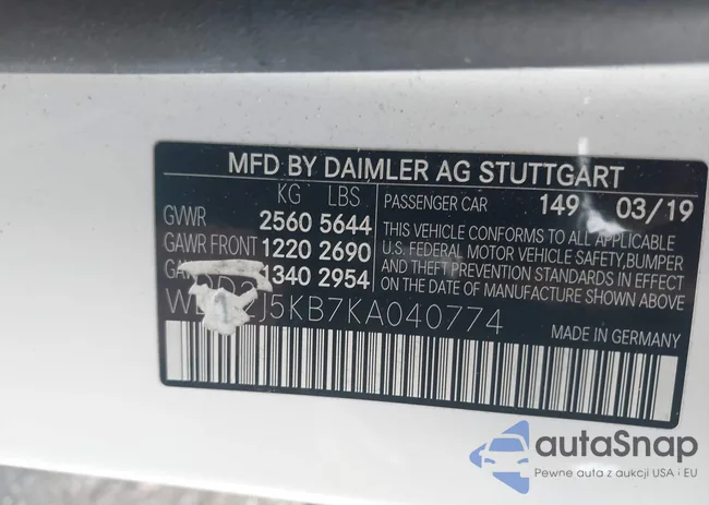 WDD2J5KB7KA040774: 43880789