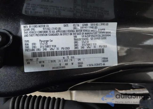 1FADP3N2XGL293994: 43882225