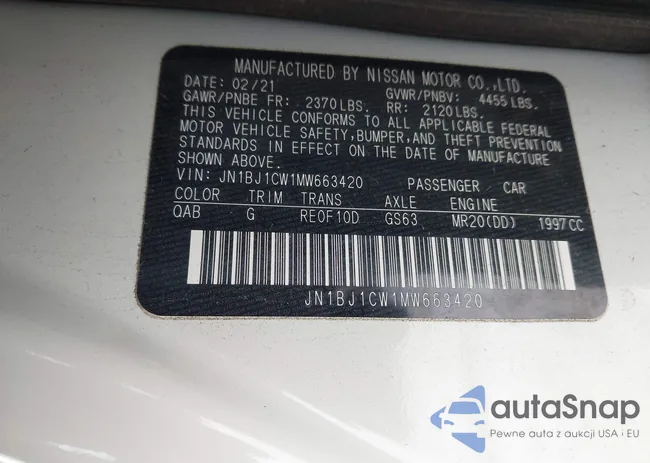 JN1BJ1CW1MW663420: 43882237