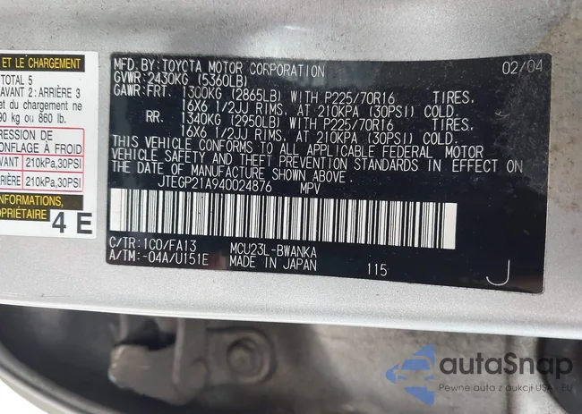 JTEGP21A940024876: 43882300