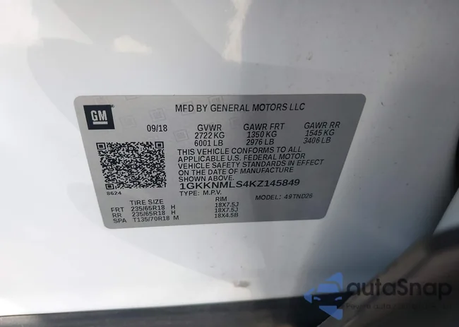 1GKKNMLS4KZ145849: 43882432