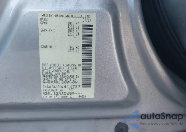 1N4AL3AP2DN414727: 43881475