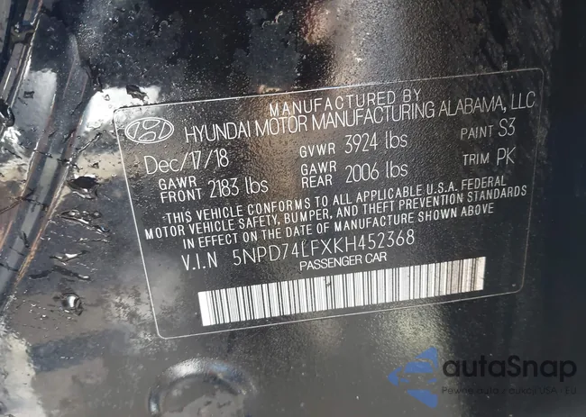 5NPD74LFXKH452368: 43881737