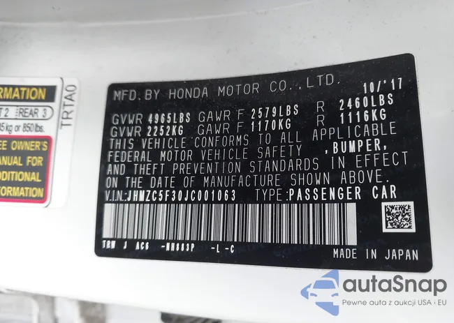 JHMZC5F30JC001063: 43882937